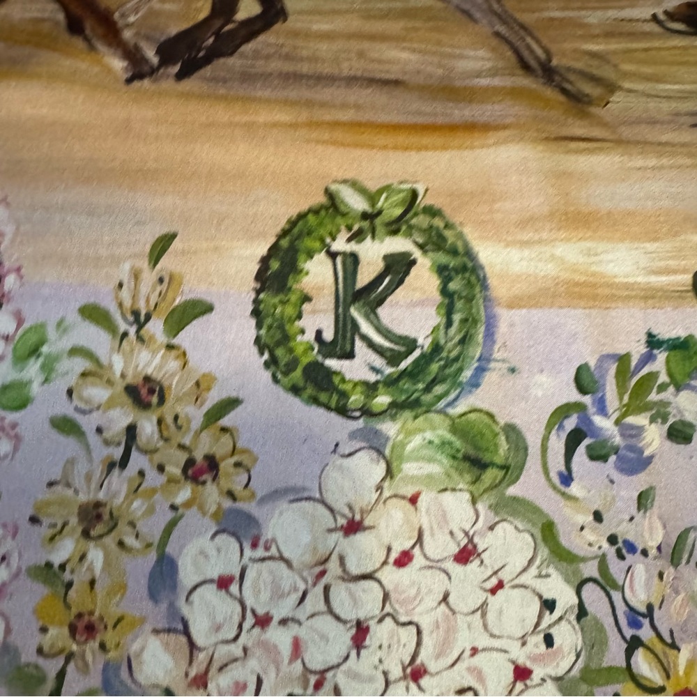 Floral Horse Racing Scarf by Unknown Brand - Multicolor - Picture 4 of 5